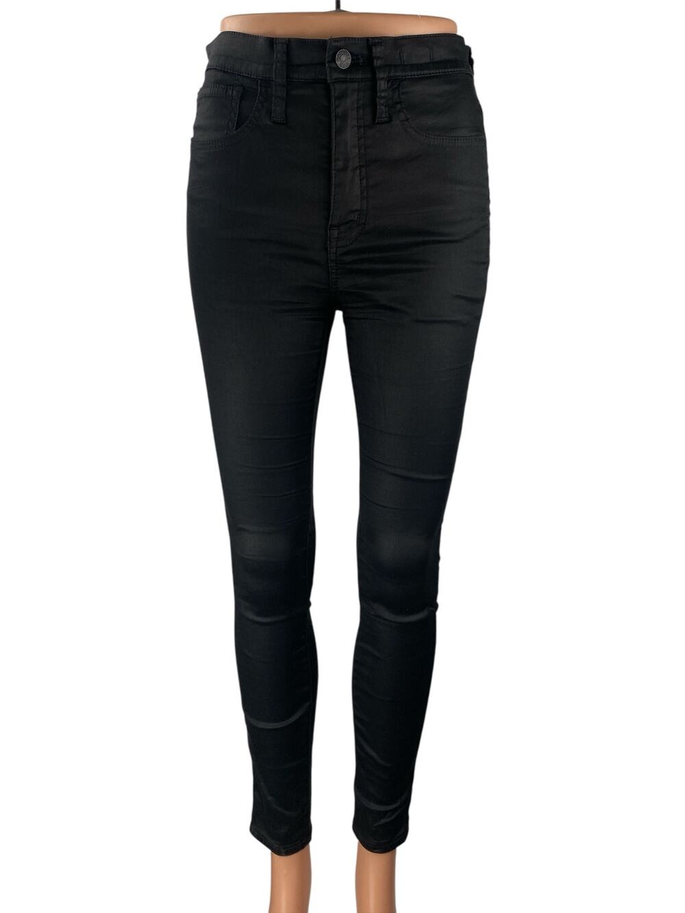 Madewell Women's Black High Rise Skinny Jeggings Motorcycle Trousers Pants Sz 26